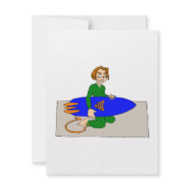 Young Surfer Boy Personalized Invitations