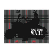 Young Taylor M.A.D.E. Motorcycle Poster postcards