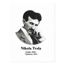 Young Tesla Postcard