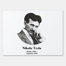 Young Tesla Signs
