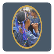 Young Weavers of Atitlan Square Stickers