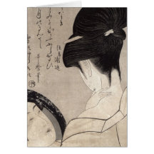 Young woman applying make-up, c.1795-96 card