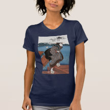 Young woman at Sanbashi, Utagawa Kuniyoshi Tees