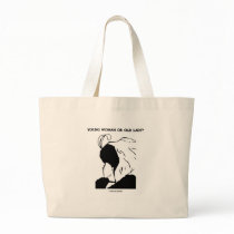 Young Woman Or Old Lady? (Optical Illusion) bags