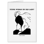 Young Woman Or Old Lady? (Optical Illusion) cards