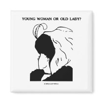 Young Woman Or Old Lady? (Optical Illusion) magnets