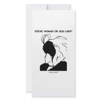 Young Woman Or Old Lady? (Optical Illusion) photo cards by wordsunwords Young Woman Or Old Lady? (Optical Illusion) photo cards