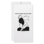 Young Woman Or Old Lady? (Optical Illusion) Customized Photo Card