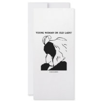 Young Woman Or Old Lady? (Optical Illusion) Full Color Rack Card