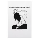 Young Woman Or Old Lady? (Optical Illusion) Stationery Design