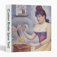 Young Woman Powdering Vinyl Binders