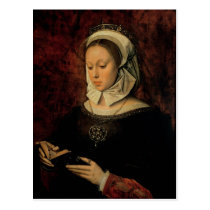 Young Woman Reading a Book of Hours (oil on panel) postcards