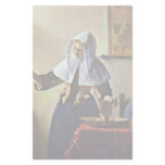 Young Woman With A Water Pitcher.,  By Johannes Ve Customized Stationery