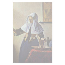 Young Woman With A Water Pitcher.,  By Johannes Ve Customized Stationery
