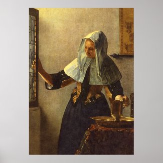 Young Woman with Water Pitcher - Johannes Vermeer Print