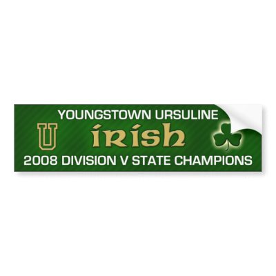 Youngstown Ursuline Bumper Sticker by ytownirish