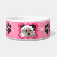 Your A Star Dog Dish - Customize Photo petbowl