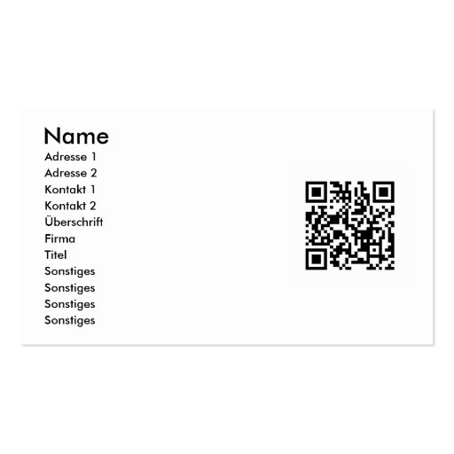 Your aileron code on visiting cards business card template (front side)