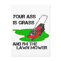 your ass is grass post cards