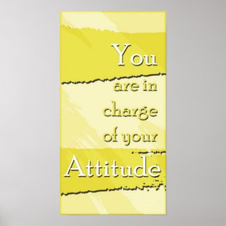 Your Attitude Motivational Poster zazzle_print