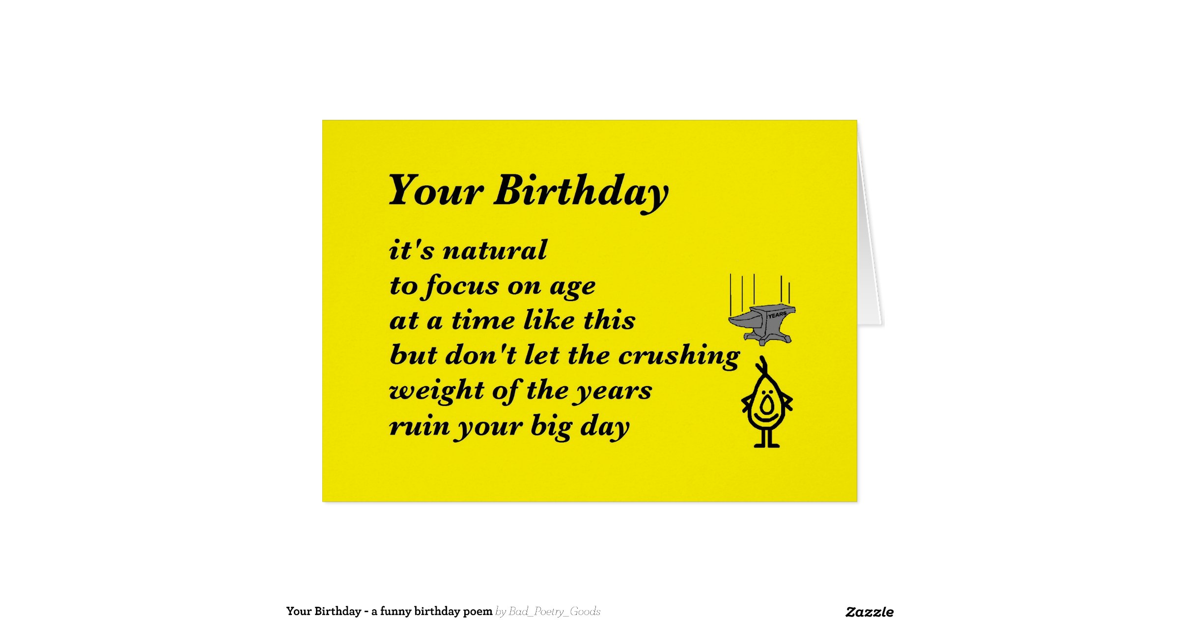 your birthday a funny birthday poem greeting card funny short christmas poem