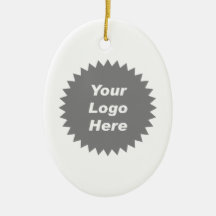Your business logo here promo christmas ornaments