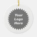 Your business logo here promo christmas tree ornament