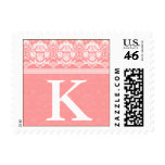 YOUR COLOR Elegant Damask Lace Monogram K stamp