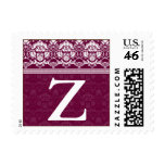 YOUR COLOR Elegant Damask Lace Monogram Z stamp