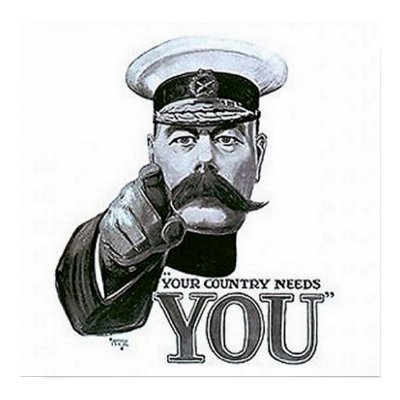 British First World War Army Recruitment Poster Depicting Lord Kitchener