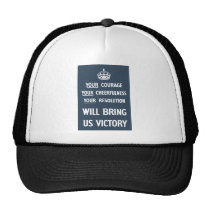 Your Courage Your Cheerfulness Your Resolution hats