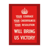 Your courage Your Cheerfulness Your Resolution postcards by vintage_poster Your courage Your Cheerfulness Your Resolution postcards