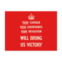 Your Courage Your Cheerfulness Your Resolution postcards by vintage_poster Your Courage Your Cheerfulness Your Resolution postcards