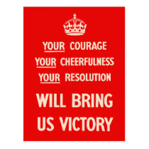 Your Courage Your Cheerfulness Your Resolution postcards