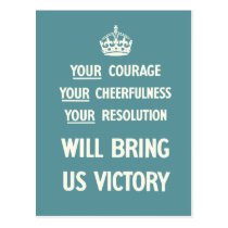 Your Courage Your Cheerfulness Your Resolution postcards