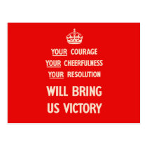 Your Courage Your Cheerfulness Your Resolution postcards
