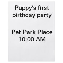 Your cutest dog on a flyer