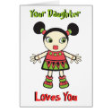 Your Daughter Loves You cards by VioDeSign Your Daughter Loves You cards