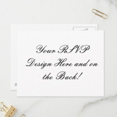 Your Design Here! Custom Wedding RSVP Card Post Card