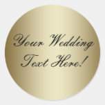Your Design Here! Customizable Gold Wedding Seal Stickers