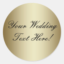 Your Design Here! Customizable Gold Wedding Seal Stickers