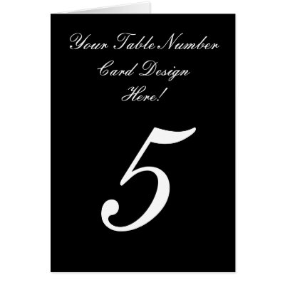 Your Design Here Wedding Table Number Greeting Cards by ZazzleWeddings
