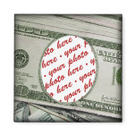 Your Face on the $100 Bill! Photo Card Fridge Magnet
