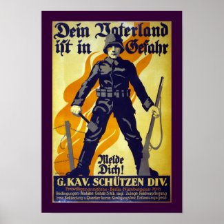 Your Fatherland is in Danger (border) Poster