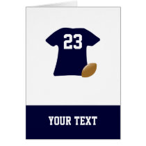 Your Football Shirt With Ball Birthday Card at Zazzle