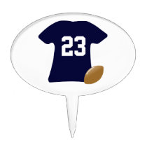 Your Football Shirt With Ball Cake Pick at Zazzle