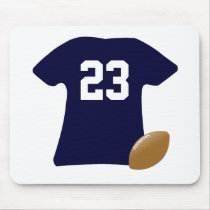 Your Football Shirt With Ball Mouse Pad at Zazzle
