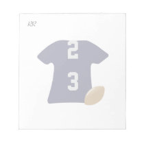 Your Football Shirt With Ball on Small Notepad at Zazzle