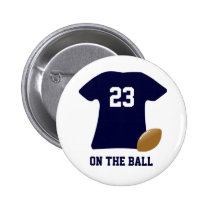 Your Football Shirt With Ball Pin at Zazzle