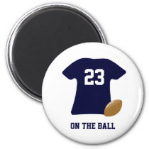 Your Football Shirt With Ball Refrigerator Magnet at Zazzle